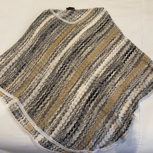 Missoni Poncho - White/black/nude